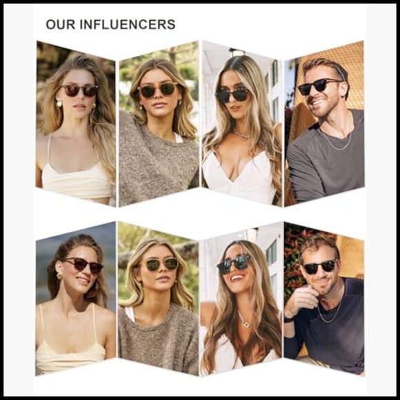 Retro Square Polarized Sunglasses UV Protection TR90 Frame
